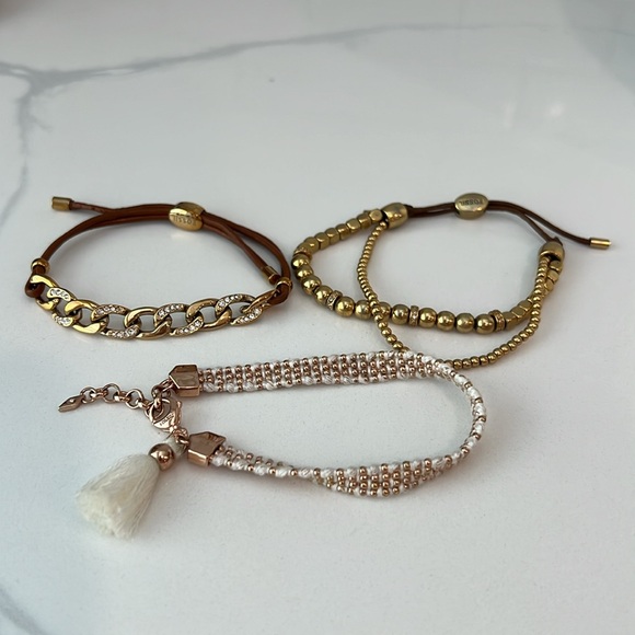 3pc FOSSIL Women's Bracelets - Picture 1 of 16